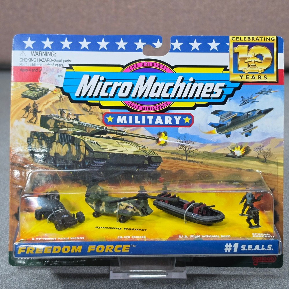 Galoob Micro Machines Military Freedom Force 1 SEALS Green New Vintage 1997